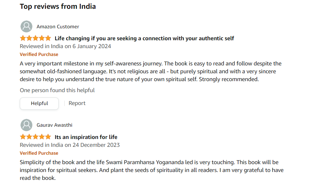 Autobiography of a Yogi Amazon Reviews